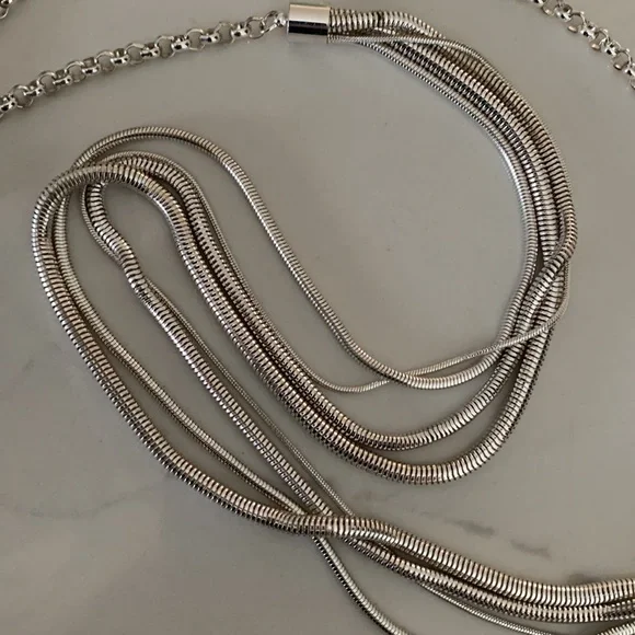Chico’s Silver Long Necklace - Picture 3 of 3